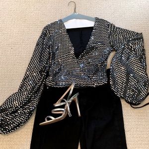 Zara sequined bodysuit